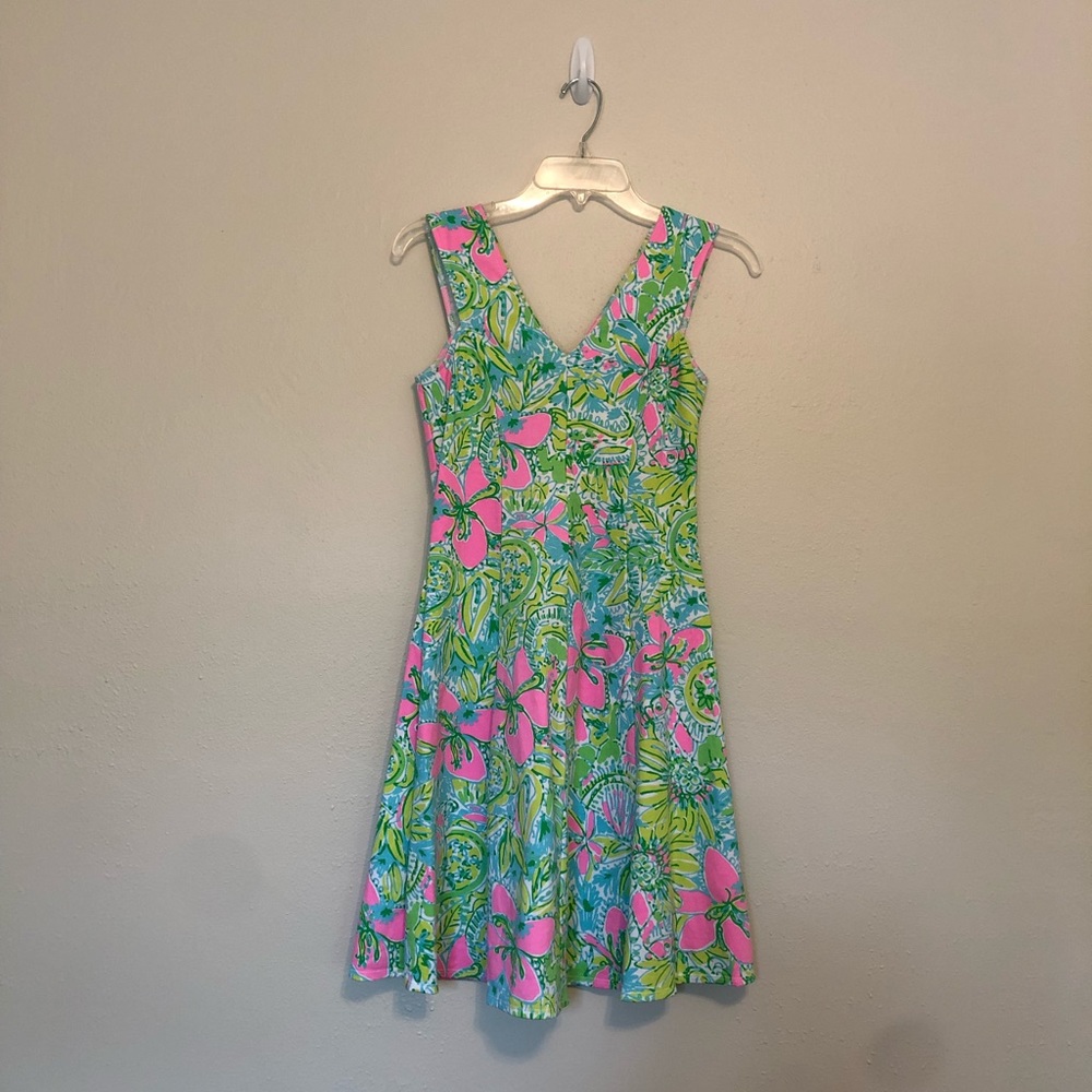 Lilly Pulitzer Pink and Green Floral Dress